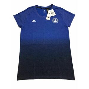 NWT Boston Marathon Adidas Womens Running Shirt XL PrimeKnit Wool Blend $85 2017
